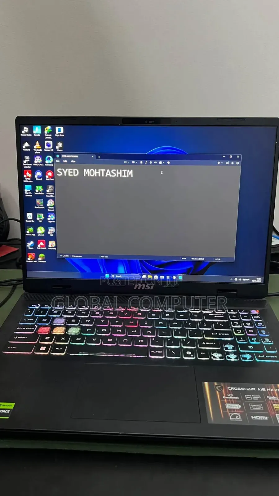 New Laptop MSI Titan 18 HX AI 32GB Intel Core Ultra 7 SSD 1T