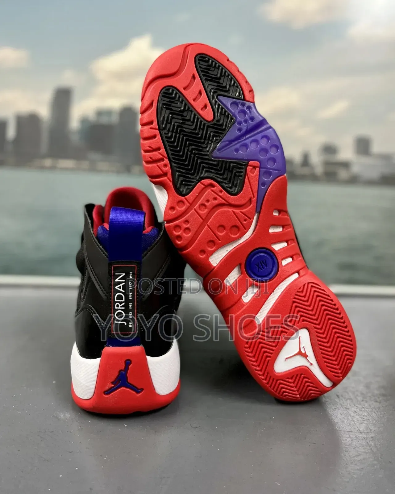 Nike Air Jordan Jumpman Two Trey "Bred" (Black, White, True Red Shoes