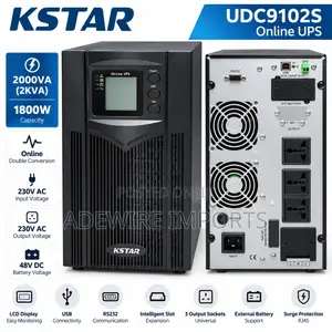 Kstar Udc9102s 2kva / 1.8kw Online Double Conversion Ups (48v Dc) With