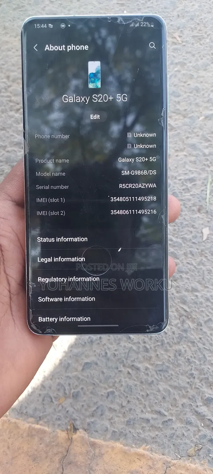 Samsung Galaxy S20+ 5G 128 GB Blue