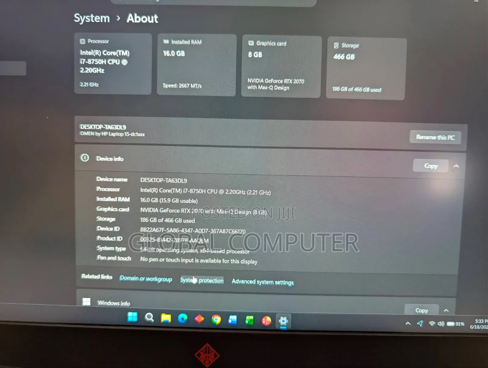 Laptop HP Omen X 16GB Intel Core i7 SSD 512GB