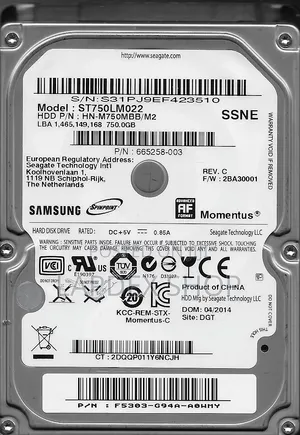 Samsung 750GB Hard Drive for Laptop