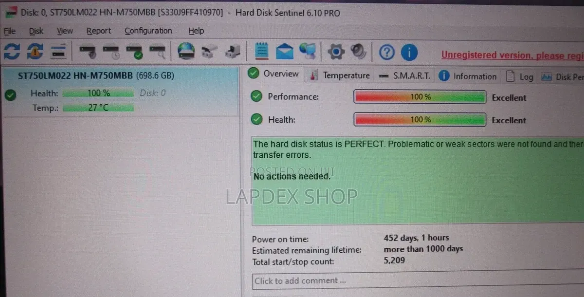 Samsung 750GB Hard Drive for Laptop