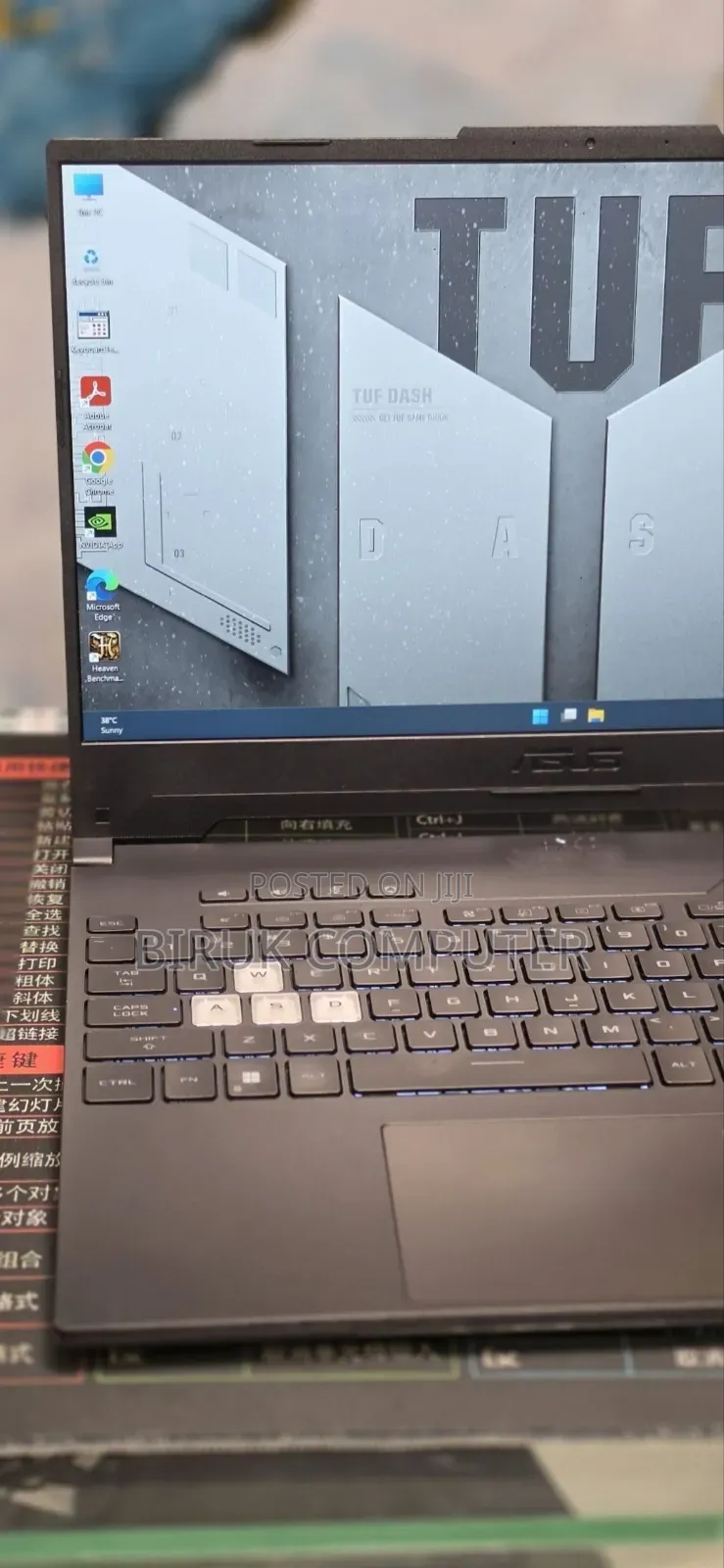 New Laptop Asus TUF Gaming A15 16GB Intel Core i7 SSD 512GB