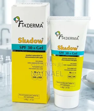 Shows Fixderma Shadow SPF 30+ Gel Sunscreen Boxes