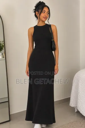 Black Knit Maxi Dress