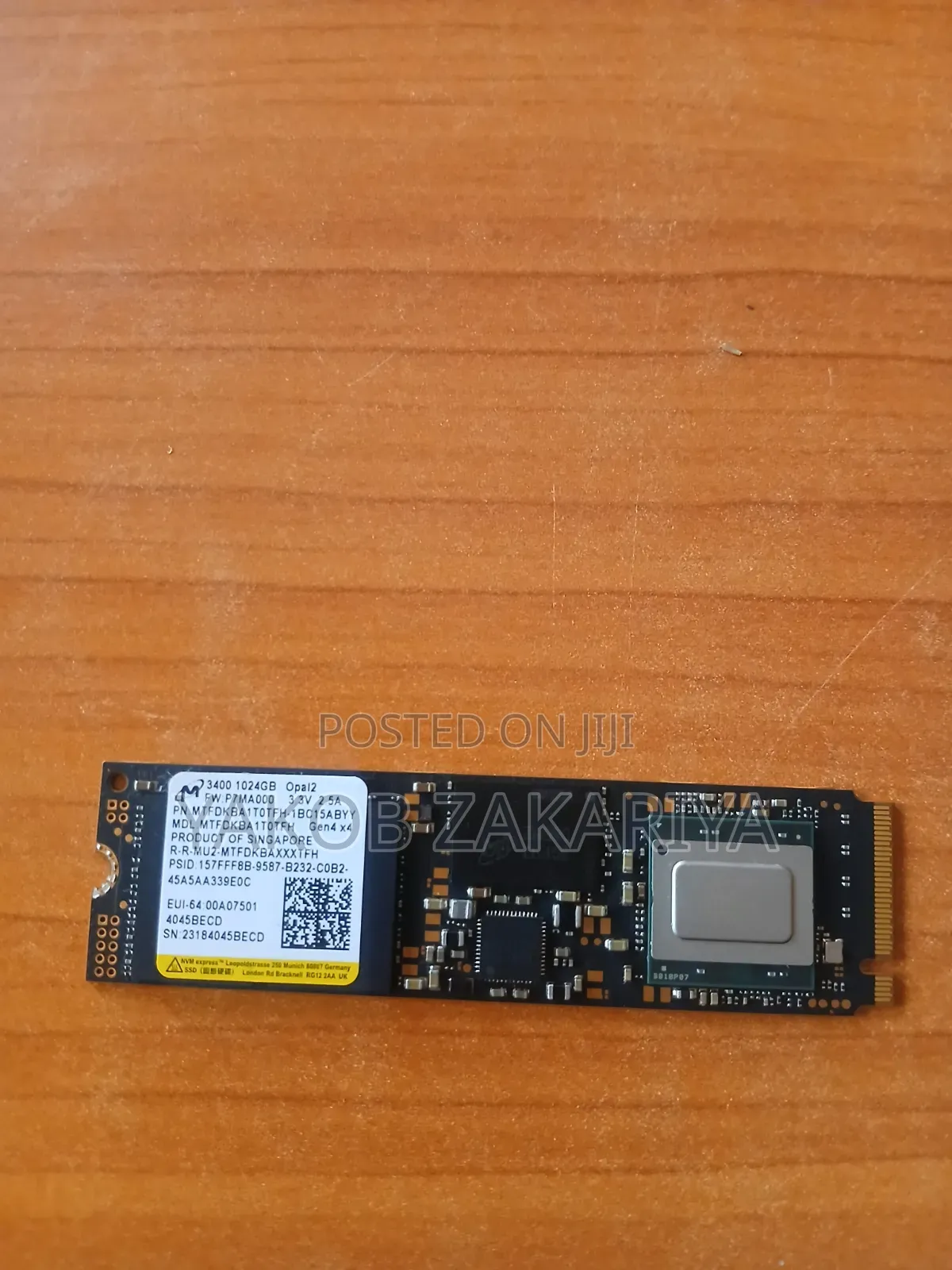 Micron 3400 Series 1TB NVMe M.2 SSD