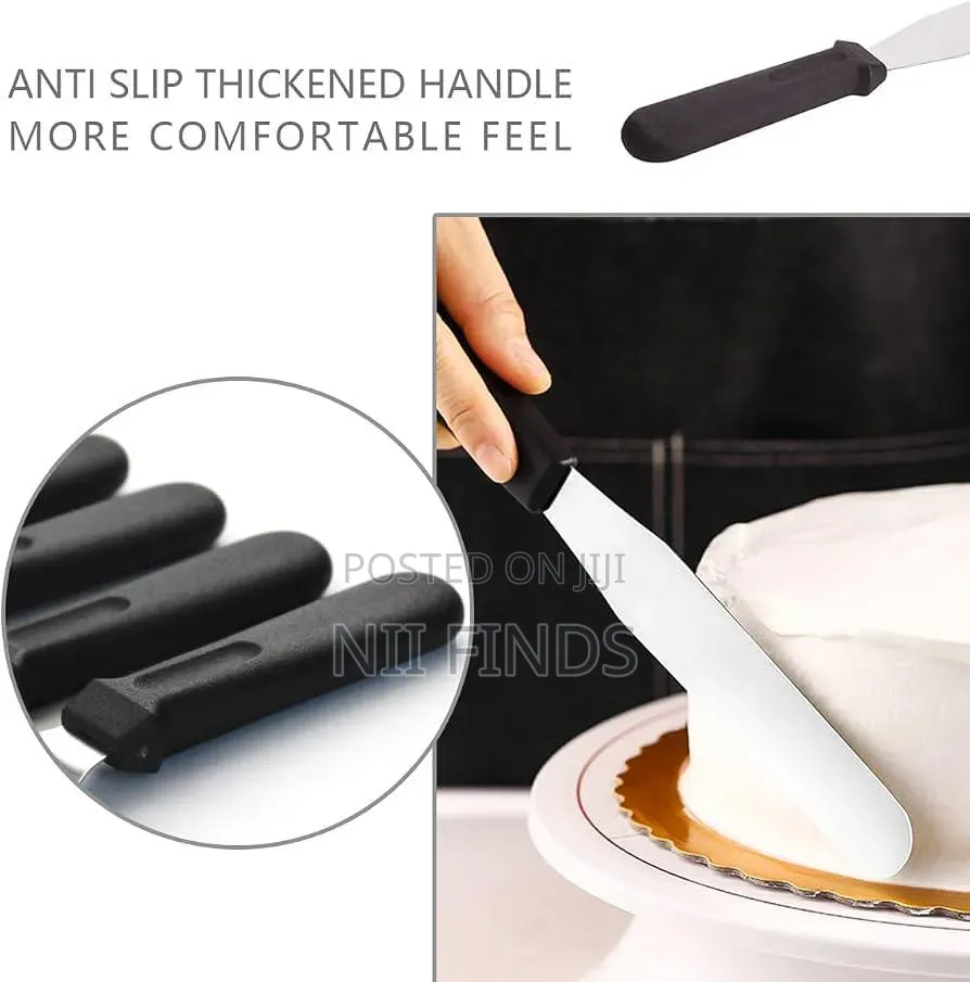 3 PCS Stainless Steel Straight Icing Spatula