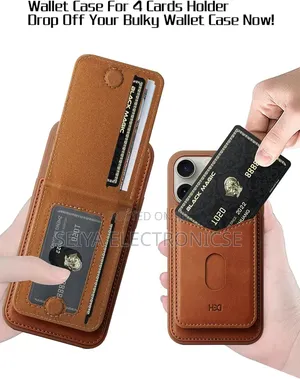 iPhone 2-in-1 Premium Leather MagSafe Wallet Case