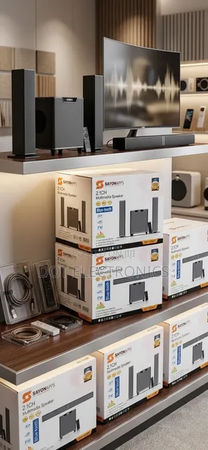 SAYONAPPS 2.1CH Multimedia Speaker With Bluetooth and FM Radio