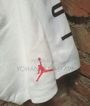 Air Jordan Graphic Mesh Basketball Shorts (White / Red / Black)
