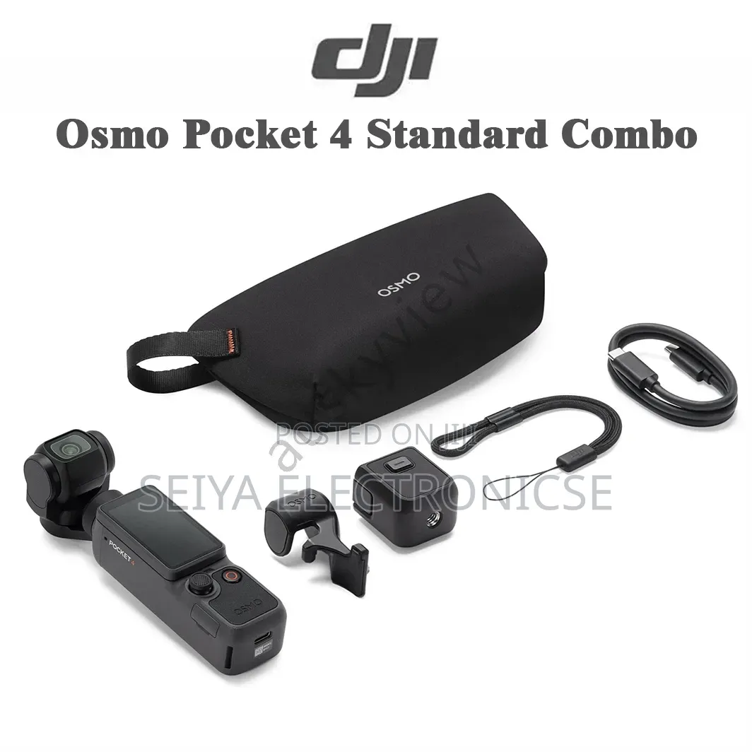 DJI Osmo Pocket 4 Creator Combo 3-Axis Pocket Gimbal Camera.