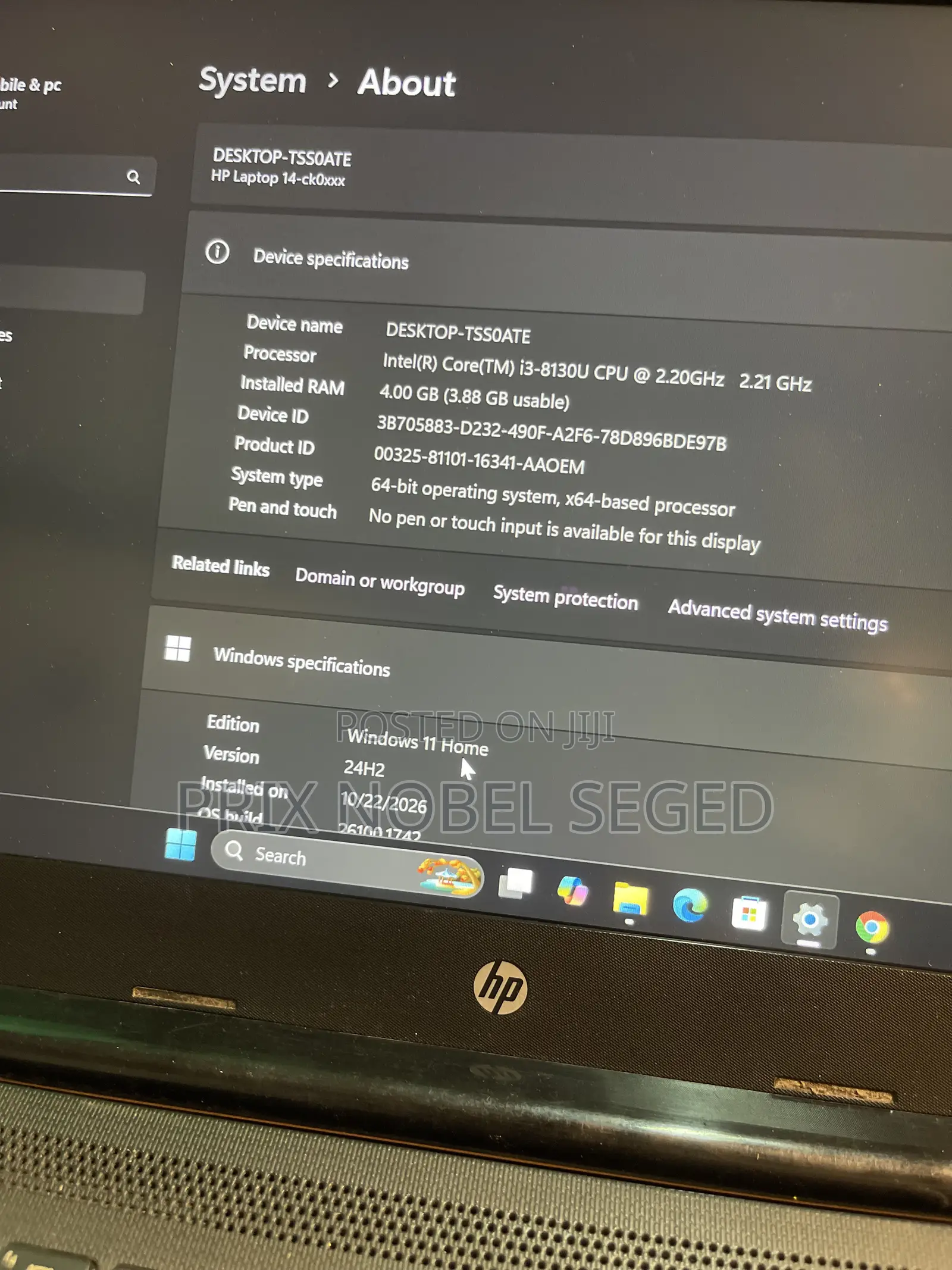 Laptop HP 14S 4GB Intel Core i3 SSD 256GB