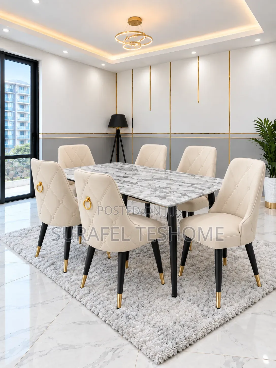 ቅንጦት የተላበሱ ዳይኒንግ ቴብሎች | Dining Set | በባለ 6 እና 4 መቀመጫ ወንበሮች | ለሽያጭ