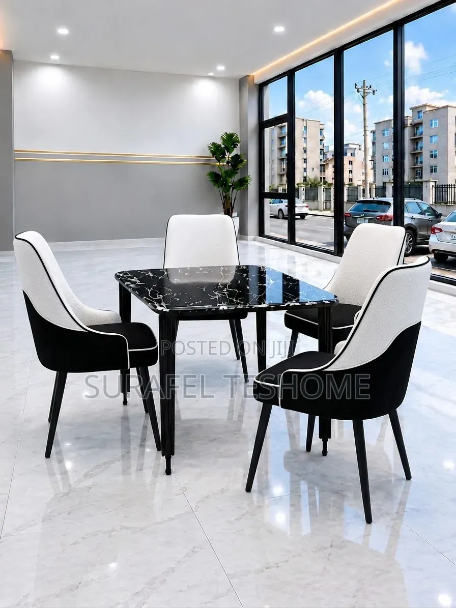 Premium Dining Set | Available 4–6 Chairs |የሚያምሩ የዳይኒንግ ቴብሎች