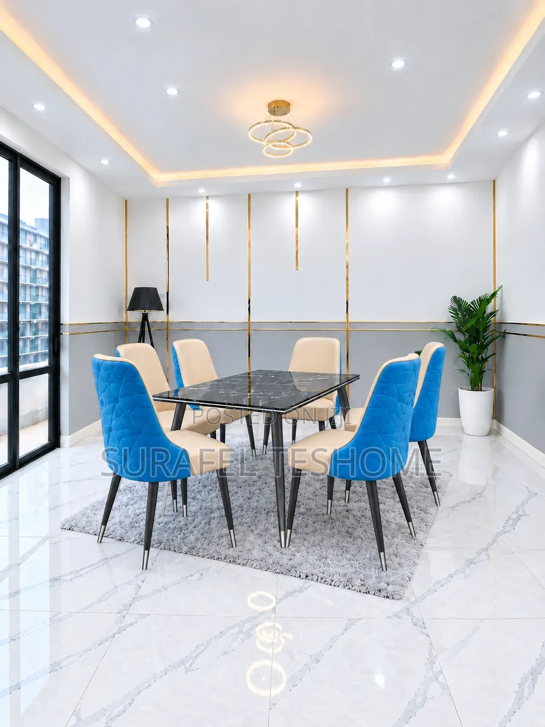 Premium Dining Set | Available 4–6 Chairs |የሚያምሩ የዳይኒንግ ቴብሎች