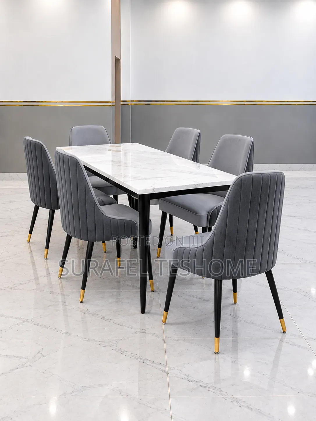 Premium Dining Set | Available 4–6 Chairs |የሚያምሩ የዳይኒንግ ቴብሎች