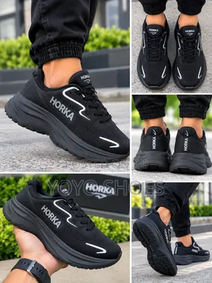 Horka Bondi 9" Black-White Unisex Fashion Sneaker Shoe