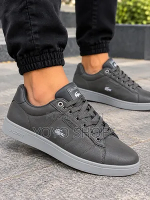 Lacoste Low-Top Casual Leather Gray Men's Fashion Sneaker Shoe