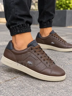 Lacoste Low-Top Casual Leather Light Brown Fashion Sneaker Shoe