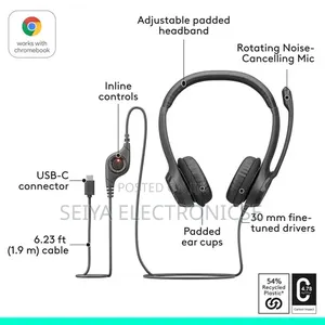 at Logitech H390 USB-C Headset With Noise-Cancelling Microphone