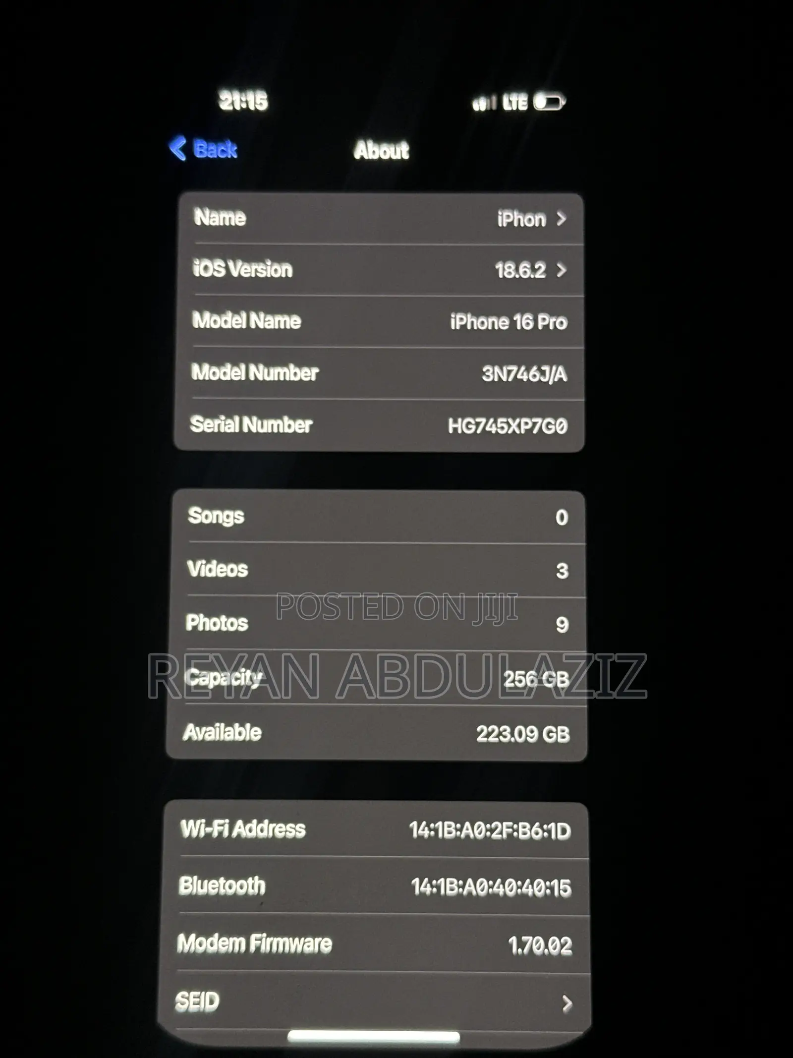 Apple iPhone 16 Pro 256 GB Gray