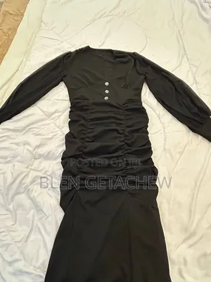 A Black Long-Sleeve Dress