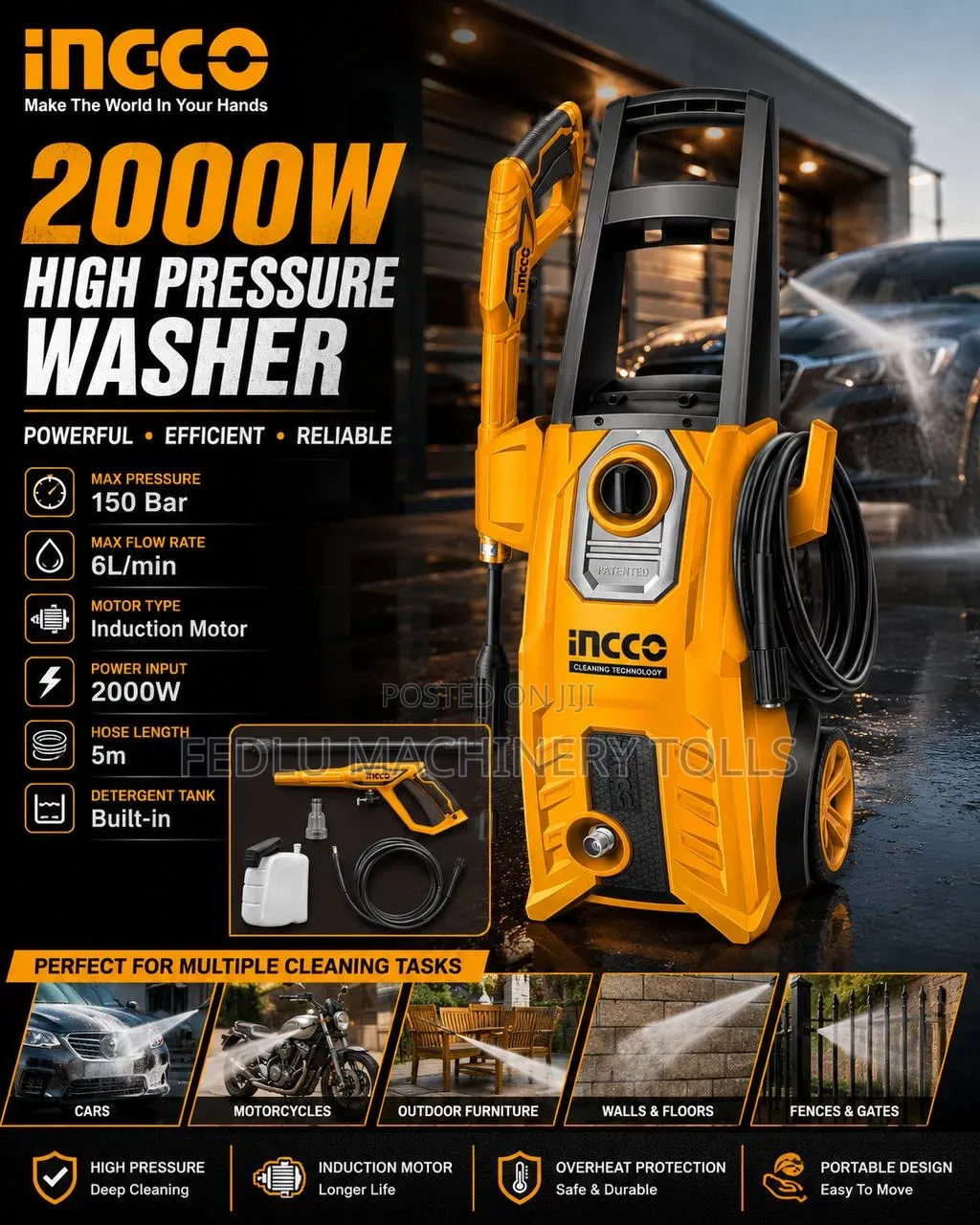 Ingco Pressure Washer 2000w (Hpwr20008)