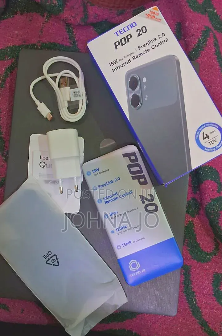 New Tecno Pop 20 128 GB Gray