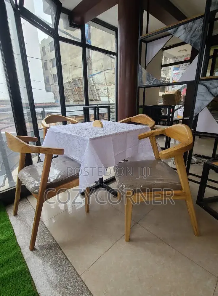 Order Premium Quality 4 Seaters Dining Table Made of Solid Wood. የዋንዛ