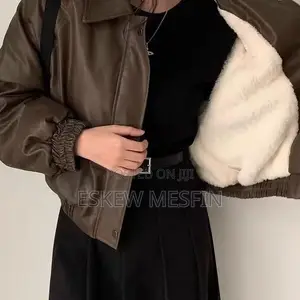 Korean Version Plush Leather Jacket Women's Pure Leather Jacket
