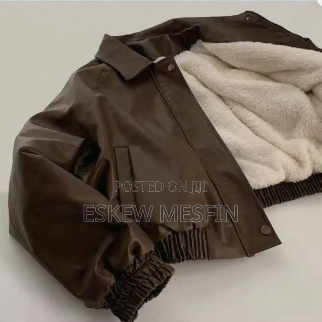 Korean Version Plush Leather Jacket Women's Pure Leather Jacket