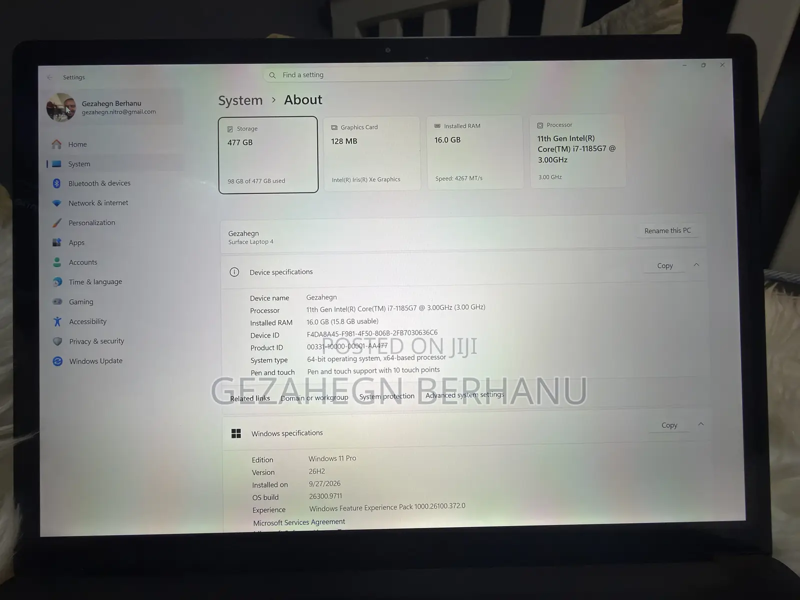 New Laptop Microsoft Surface Laptop 4 16GB Intel Core i7 eMMC 512GB