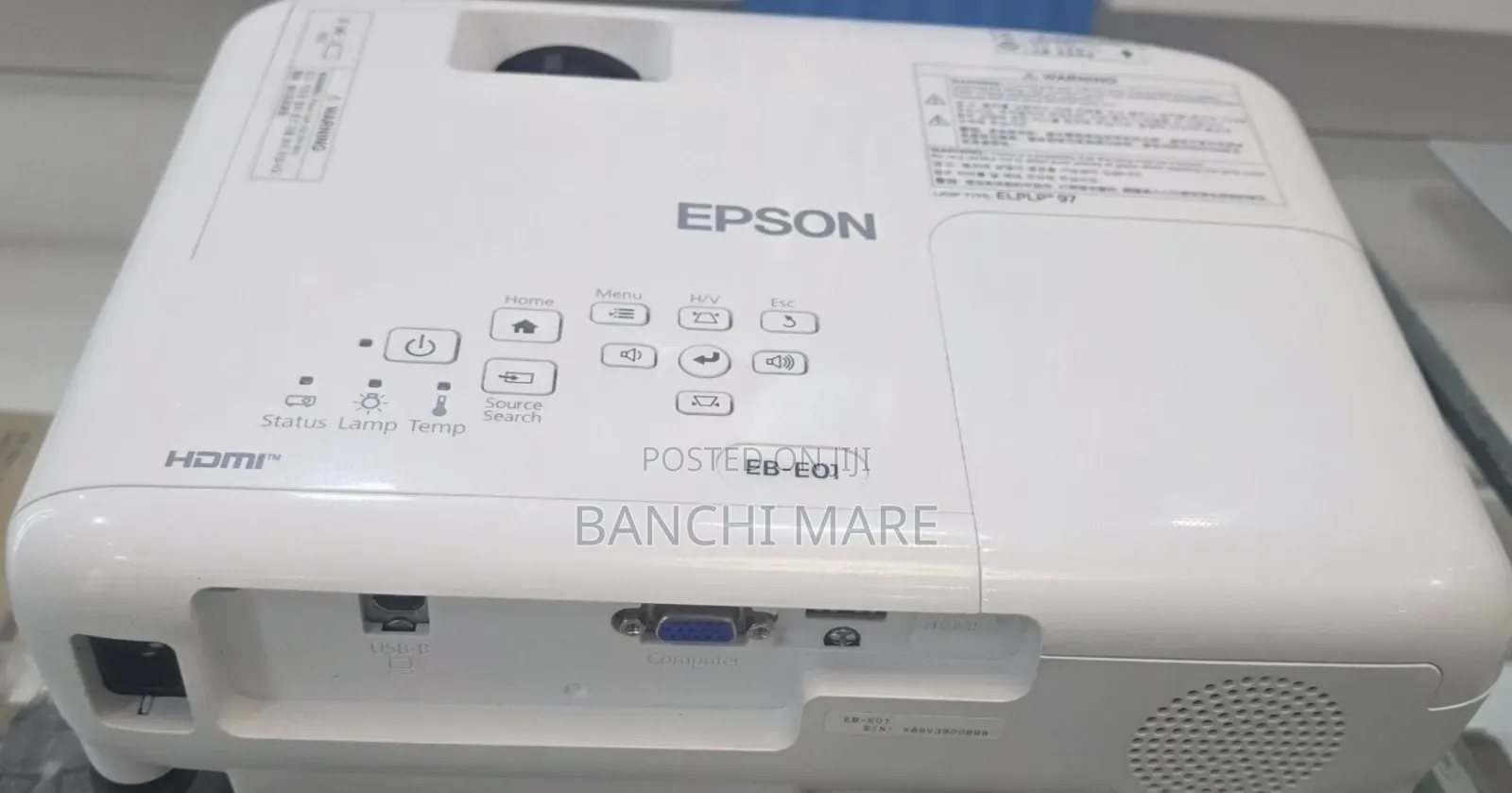 Epson Projector Model Name: EB-E01 Hardware Interface: VGA,