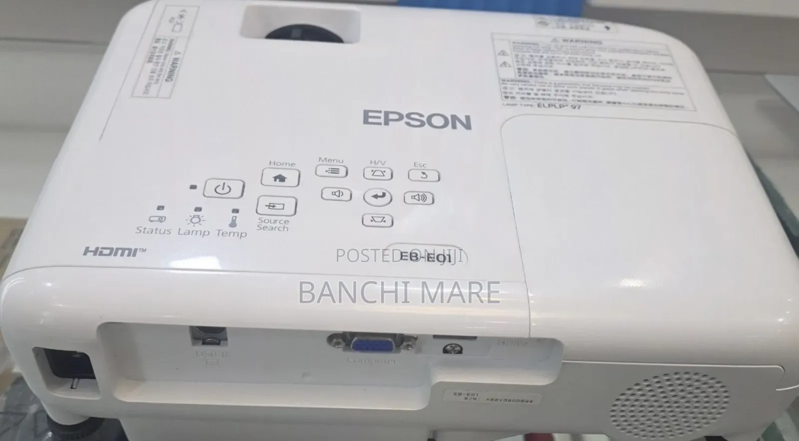 Epson Projector Model Name: EB-E01 Hardware Interface: VGA,