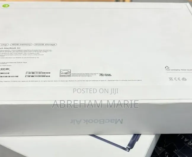 New Laptop Apple MacBook Air 2026 M5 16GB Apple M5 SSD 512GB