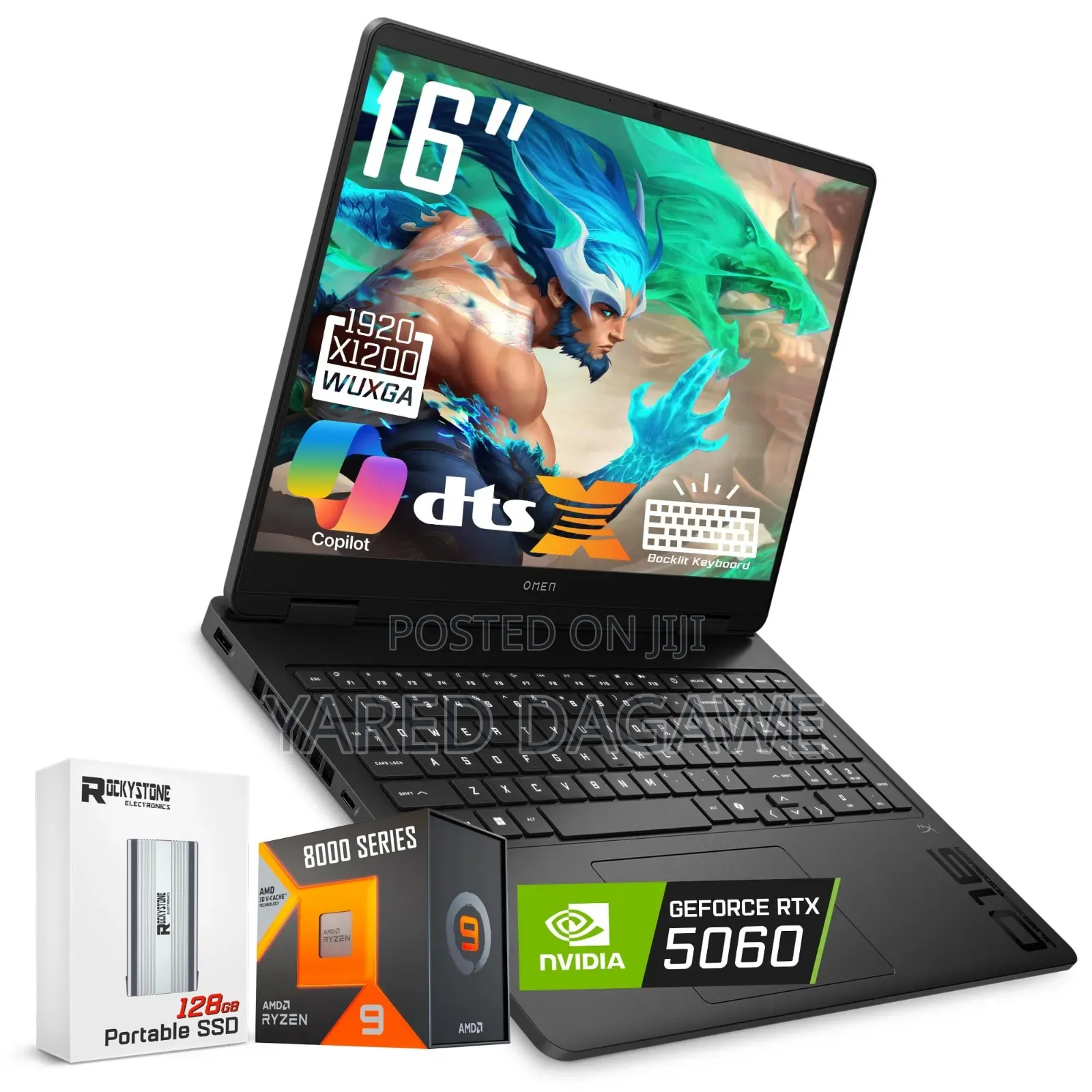 New Laptop HP Omen 16 16GB AMD Ryzen 9 SSD 1T