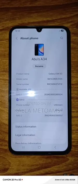 Samsung Galaxy A34 5G 128 GB Black