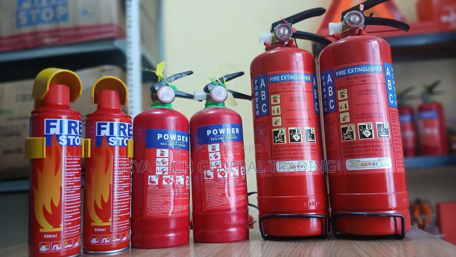 2Kg Fire Extinguisher እሳት ማጥፊያ ለሱቅ ለቤት ለመኪና Rava Extinguishers 叻 送