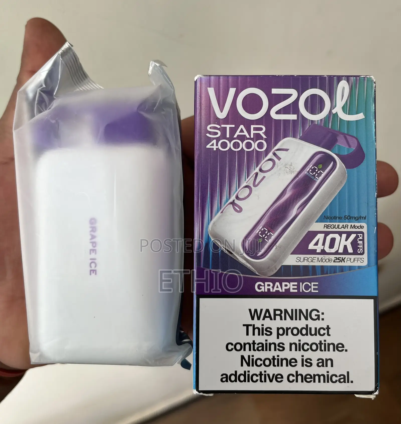 Vozol Star Grape Ice 40000 Puffs Discover Orignal Grape Test
