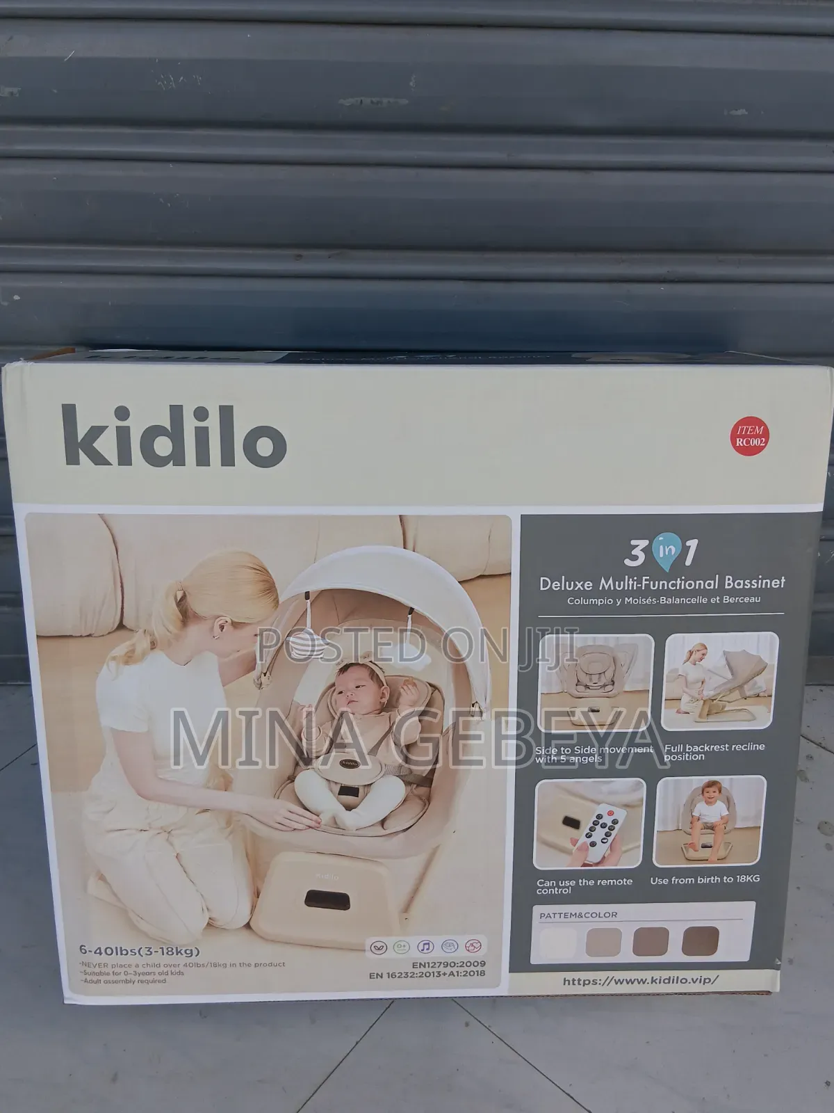 Kidilo 3-in-1 Deluxe Swing & Bassinet!