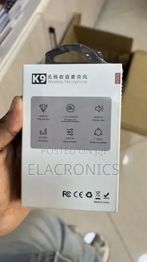 K9 Wireless Lavalier Mic 1 to 2 for Phone