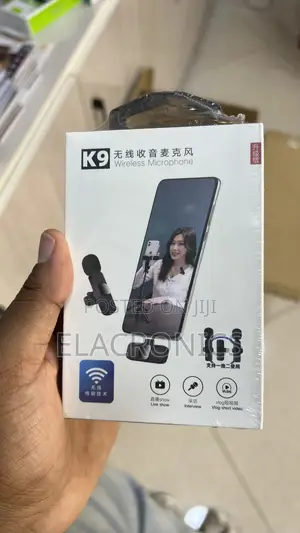 K9 Wireless Lavalier Mic 1 to 2 for Phone