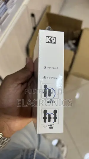 K9 Wireless Lavalier Mic 1 to 2 for Phone