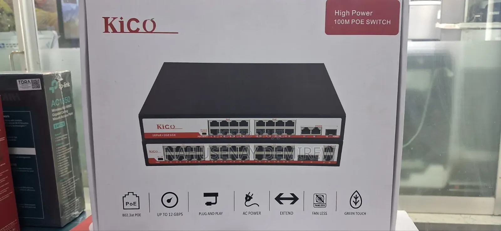 High Power Gigabyte Poe Switch 16port