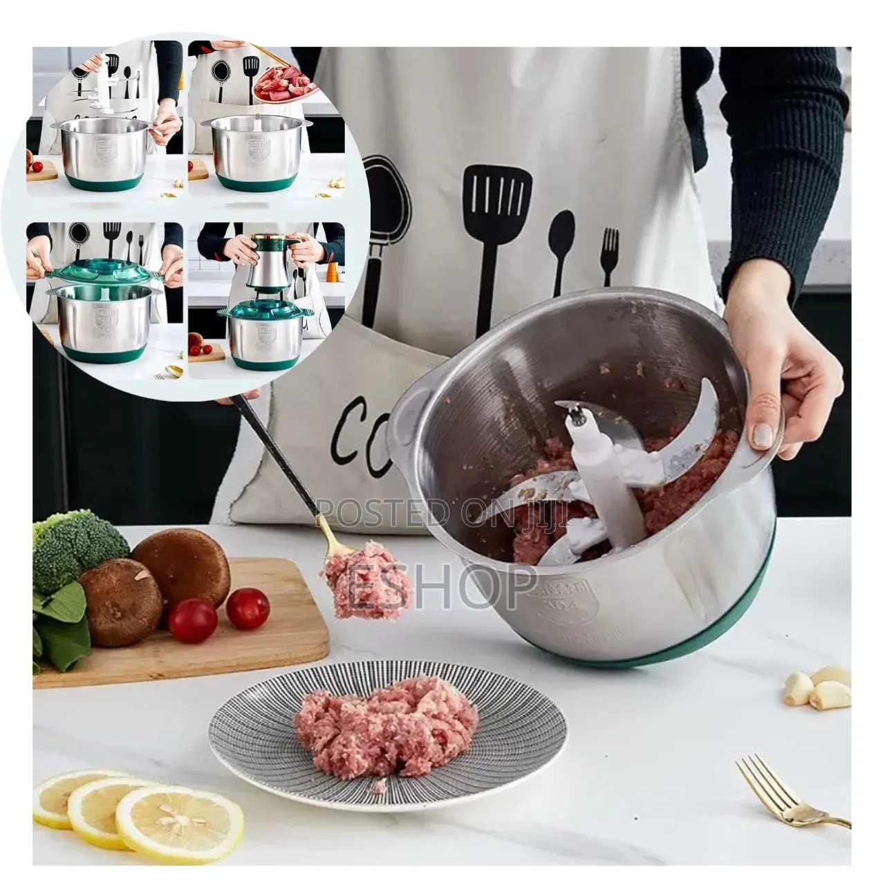 Complete Kitchen Solution. It Features a 6-Blade Chopper, Egg Whisk