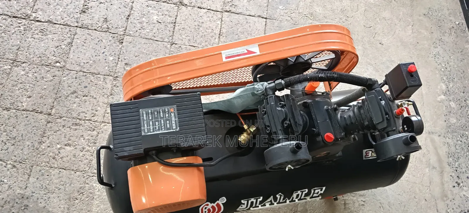 Jialile 100L Air Compressor 3HP 2.2kW Belt Drive