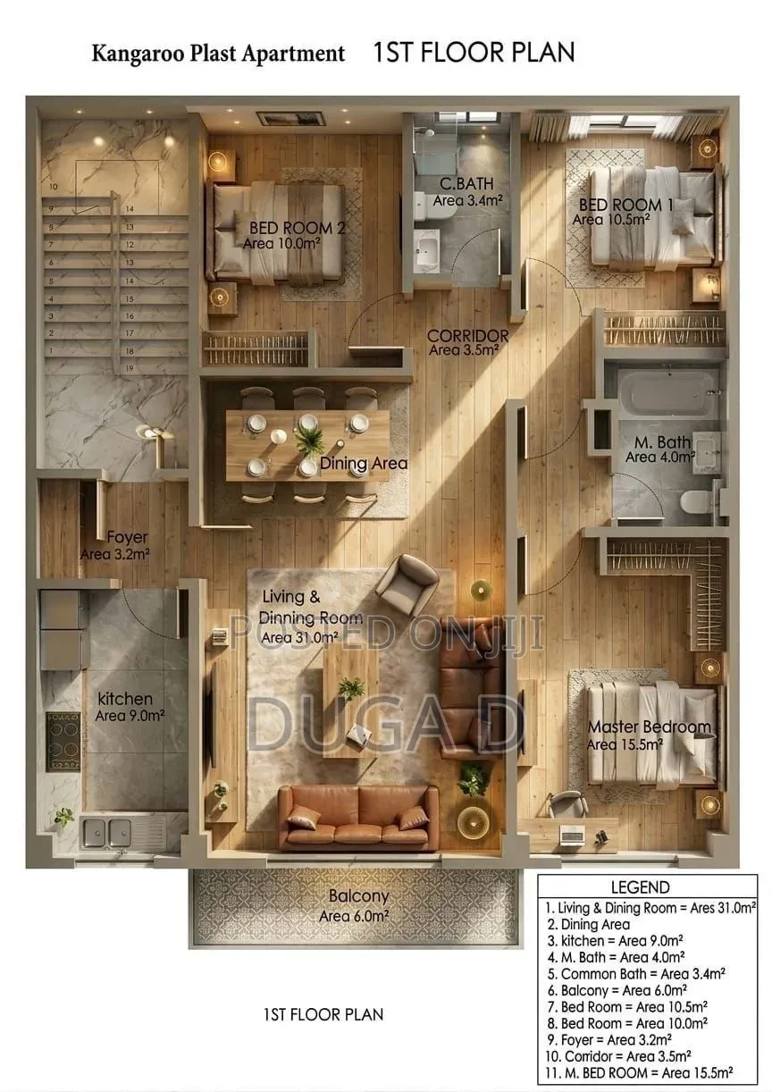 Furnished 3bdrm Apartment in Metro Realestate, Bole for sale