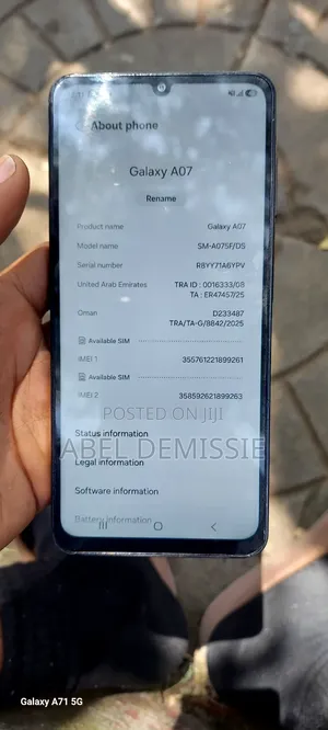New Samsung Galaxy A07 4G 128 GB Black