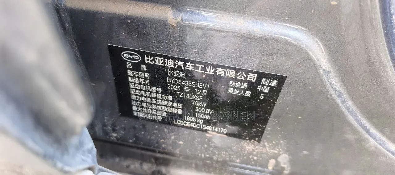 BYD Yuan Plus 2025 Gray